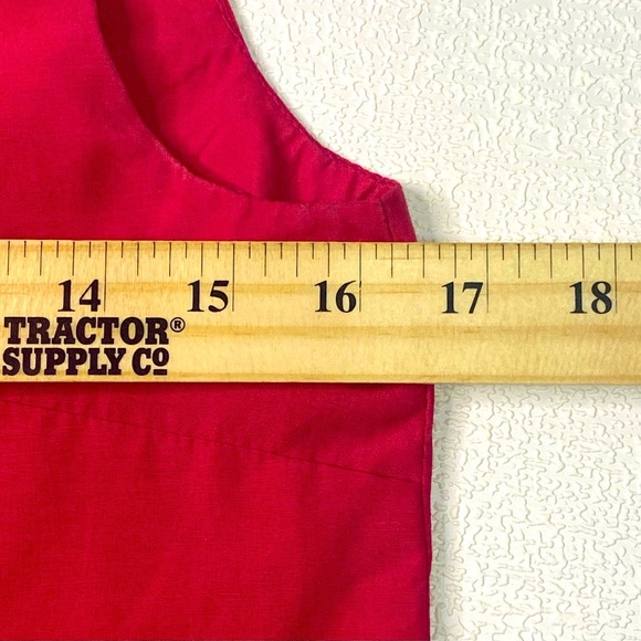 Beaded Fringe Set Festive Red Cut-off Shirt Sleeveless Blue Mini Skirt Denim  Sm - Picture 7 of 15